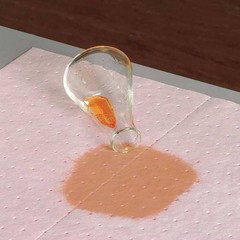 Pig Mat302 Sorbent Pad, 22 Gal, 15 In X 20 In, Universal, Pink, Polypropylene