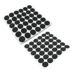 Bivethoi 180pcs Self-Stick Round Felt Furniture 0.7″ 180 pcs, Black