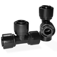 30 Pack Quick Connect 1/4″ Drip Irrigation Tee 30PCS Connectors, Black