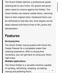 Oreck ORB700MB Orbiter Ultra All-In-One Floor Machine
