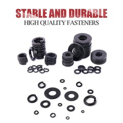 Hilitchi 640-Pcs [8-Size] Alloy Steel Flat Washer and Lock Washer Assortment …