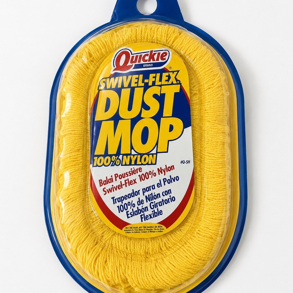 Quickie Swivel-Flex Nylon Dust Mop Head #065 Made USA New Dead Stock Vintage