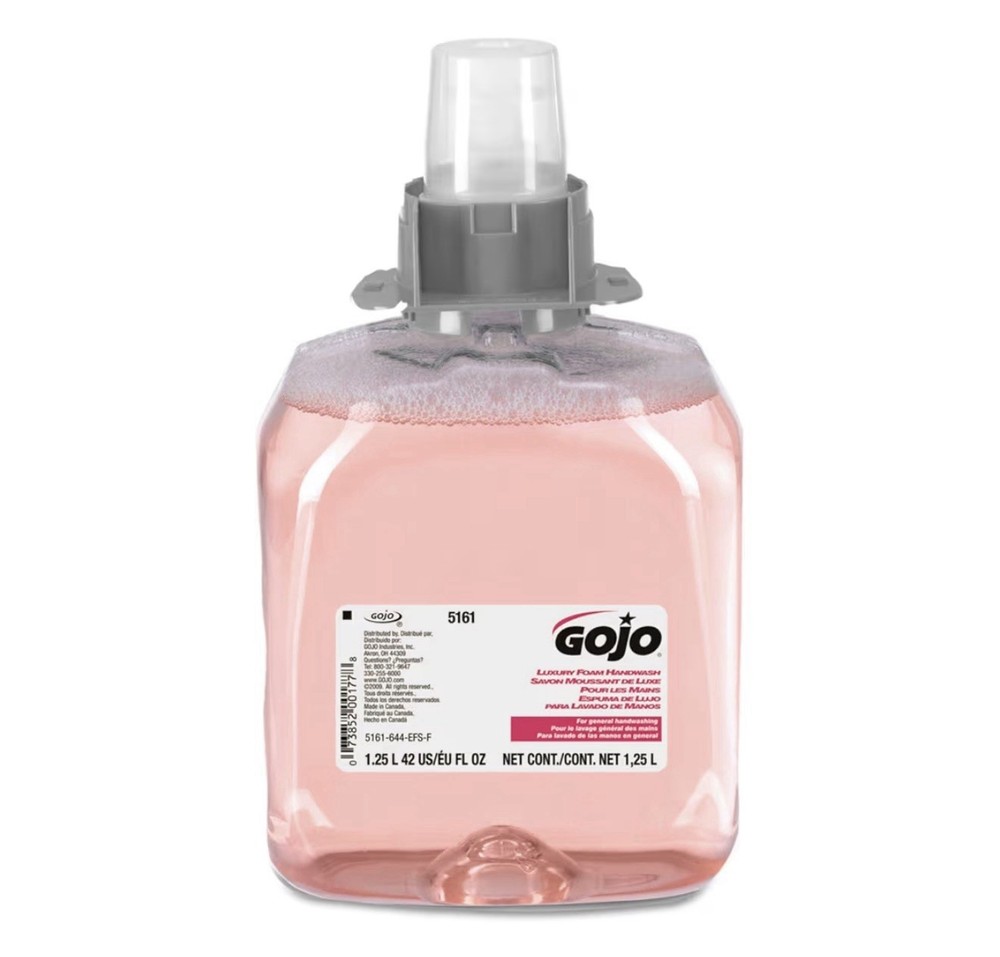 GOJO 5161 Luxury Foam Handwash Cranberry 1250mL Case of 4 Refill
