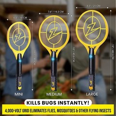 Zap It! Zap It Mini Bug Zapper – Rechargeable Mosquito Bug Zapper Racket –