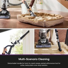 Anti-Tangle Brush Vacuum W/ Dual Motor Suction & Swivel Steering Accessories New