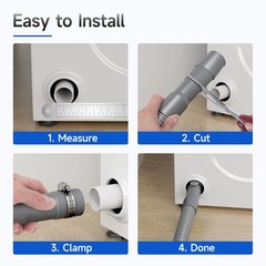 6 FT Washing Machine Drain Hose, Corrugated and Flexible Washing Machine Hose…