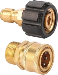 Pressure Washer Quick Connect Fittings, M22 14mm to 3/8″, 1 Set