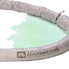Gray Universal Absorbent Sock for Oil Water Solvent Leaks Tough and Economical