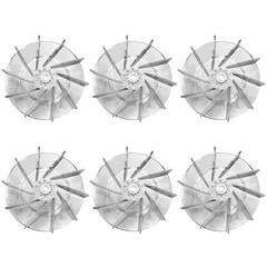 HASMX Plastic Impeller Motor Fan Vacuum Cleaner 5″ x 1/4″ center hole, Clear