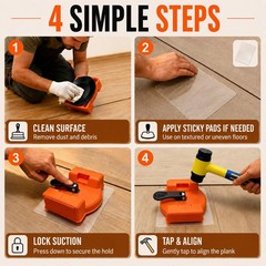 Floor Gap Fixer Tool for Laminate Flooring, Repair Kit with Orange