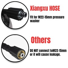 50FT 5800 PSI Pressure Washer Hose Jetter Nozzles Kit 1/8”NPT 50FT, Black