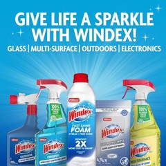 Windex Glass and Window Cleaner Spray Bottle, Packaging Designed to Prevent Leak