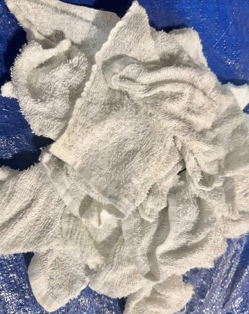 White Terry Towels Cotton Rags 25 lbs. Box – Multipurpose Cleaning Wiping Towels