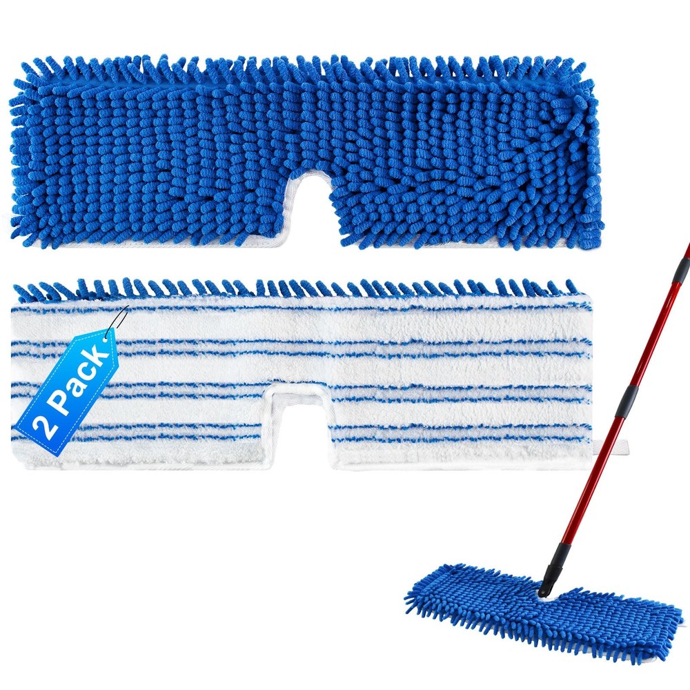Mop Heads Replacements for O-Cedar Hardwood Floor Flip Mop, Blue