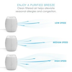 Pure Enrichment PureZone Breeze Tabletop 2-in-1 Air Purifier – True HEPA Filt…