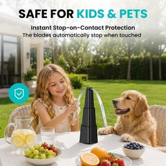 Fly Fans for Tables, Fan Outdoor Indoor Keep Flies Away, Black 4 Pack