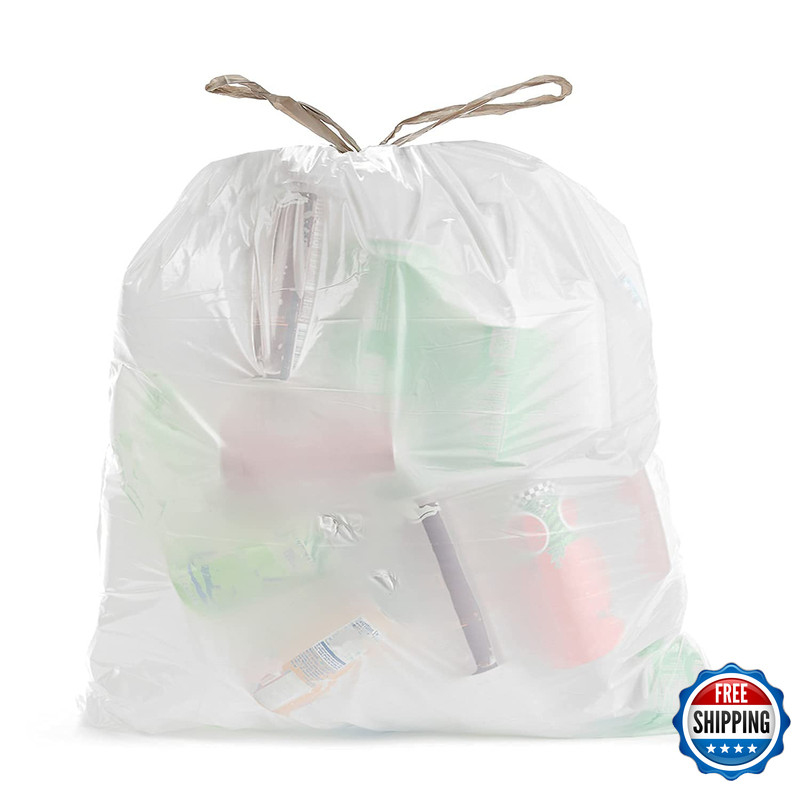 Ultrasac 8 Gallon 0.9 Mil White Drawstring Trash Bags – 20 X 29 – Pack Of 90 –