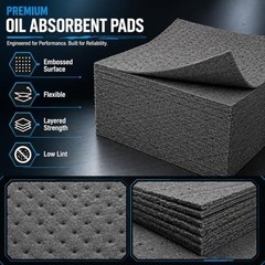 Hoolerry Oil Absorbent Pads 30 Pcs 9.8×13 | Dimpled Spill Mats for Garage/Home