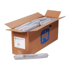 Pig Pig211 Sorbent Sock, 24 Gal, 3 1/4 In X 21 In, Universal, Gray, 48 Pk