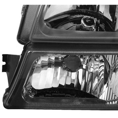 Front Black ABS Plastic Headlight Bumper Lamps For Silverado 1500 2003-2006