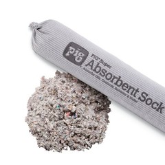 Pig Pig211 Sorbent Sock, 24 Gal, 3 1/4 In X 21 In, Universal, Gray, 48 Pk