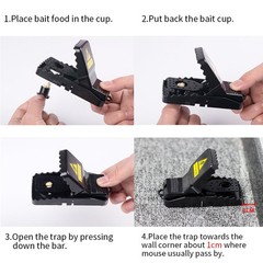 Mouse Trap, Mice Traps That Work Best Snap for 6 Pack Traps, Black