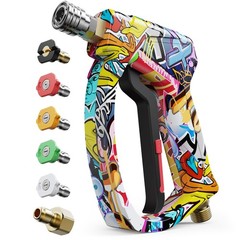 Short Pressure Washer Gun, High Gun 4000 PSI Graffiti
