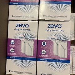 (4) 2 pack Zevo Flying Insect Trap Refill Cartridges 8 Total