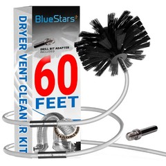 Upgraded 60-Feet Dryer Vent Cleaner Kit with Drill Attachment — As Pictured