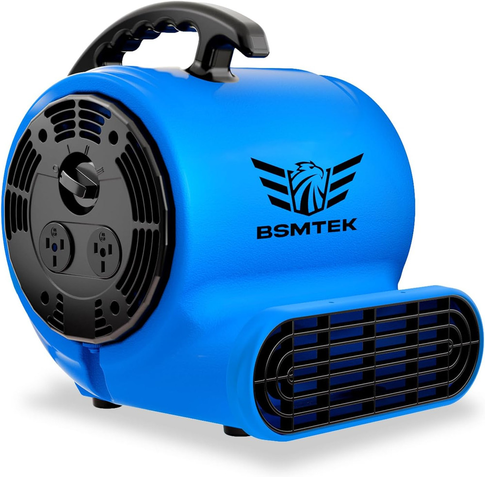 Air Mover Blower Fan, Industrial 1/3HP 1200CFM Monster Floor Blower Carpet Dryer