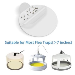Flea Trap Refill Discs 7.1 Inch Replacement Glue Boards for Most Models White