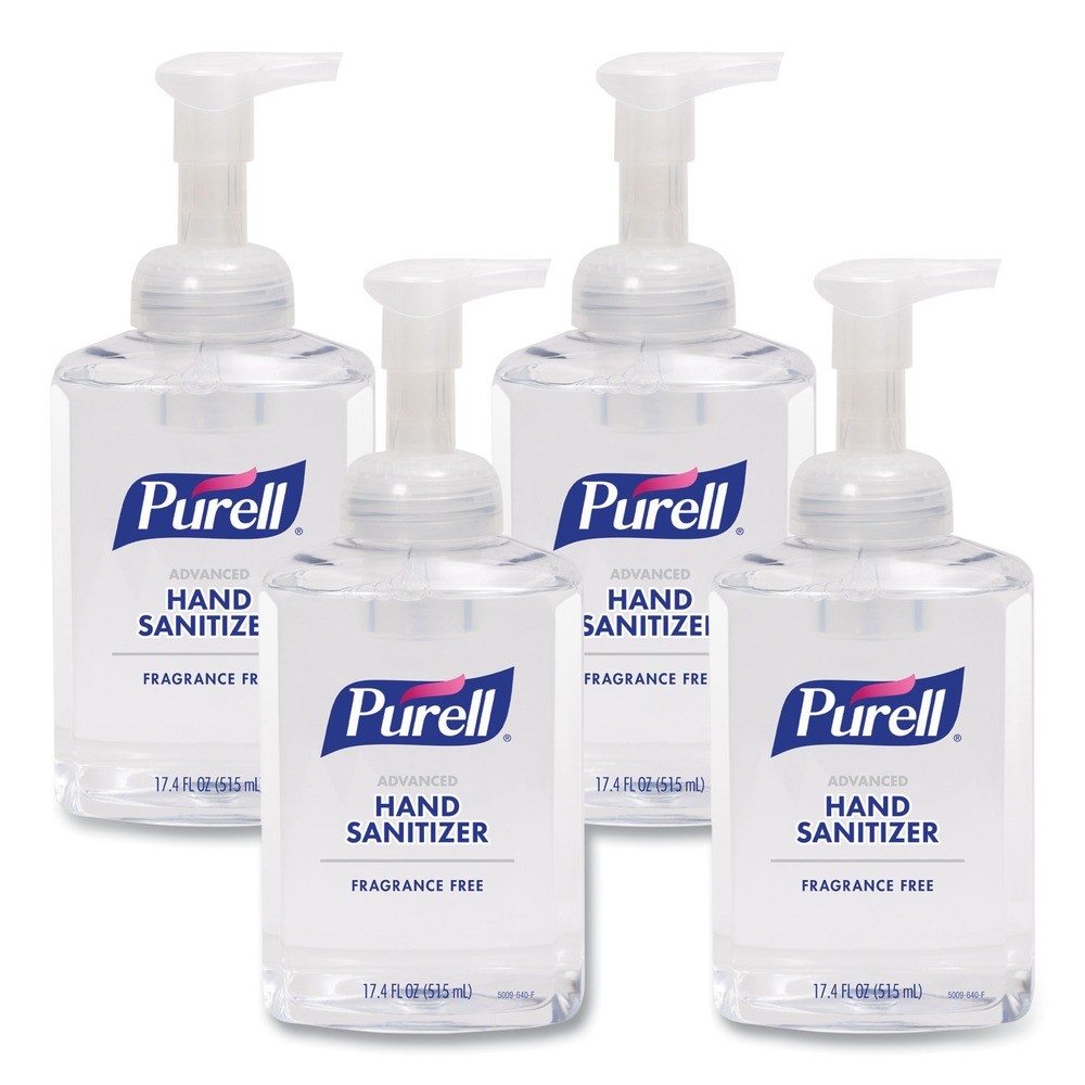 PURELL 500904CT 515 mL Pump Bottle Hand Sanitizer Foam – Fragrance-Free 4/CT New