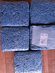 5 Rubbermaid D25206BL00 Super Stitch Blend Medium Blue 5″ Band Mop Heads