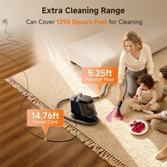 Uwant Carpet Cleaner Machine 18Kpa Powerful Standard, Margaret-Textile