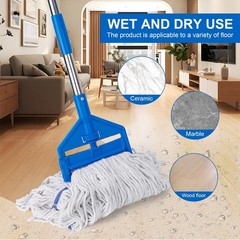 KeFanta Commercial Mop 60 inch Heavy Duty Industrial Wet Mops with Long Handl…