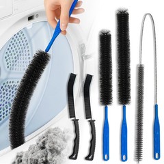 5 Pack Dryer Vent Cleaner Kit, Extra Long Flexible Brushes for Lint, Black