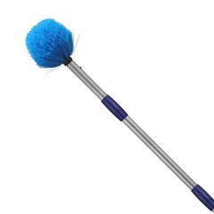 Cobweb Duster w/ 6ft Stainless Steel Pole, Medium-Stiff Bristles, Walls/Ceilings