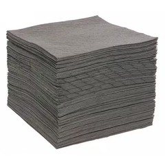 Spilltech Gpf100h Sorbent Pad, 26 Gal, 15 In X 19 In, Universal, Gray, 100 Pk