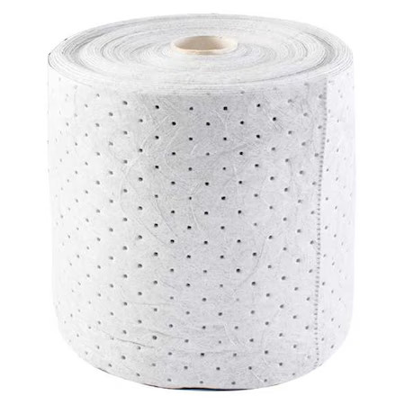 Condor 35Zr39 Sorbent Roll, 16 Gal, 15 In X 150 Ft, Harsh Chemicals, White,