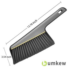 Lumkew Small Broom and Dustpan Set, Hand Mini Dust-Pan 1 Piece, Gray