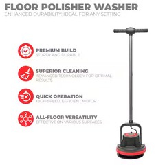 Commercial Corded 10 in. 1800 RPM Floor Cleaner Scrubber Polisher Burnisher with