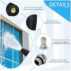 Xaxuqtu Turbo Nozzle Pressure Washer Tips, Max 4000 PSI, 3.95 inches, Black