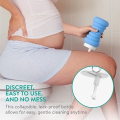 Cynpel Foldable Peri Bottle – Compact Leak-Proof Portable Travel Bidet Blue