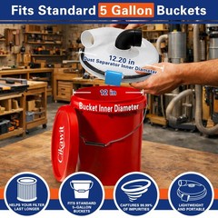 Cikawit Dust Separator – High-Efficiency Cyclone 12.2in, White