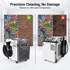 300W Pulse Laser Cleaning Machine Wood Paint Metal Paint Oil Remover 110V 5mj US