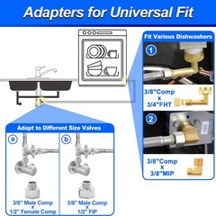 Dishwasher Installation Kit – 6 FT Stainless Steel 6 FT, Silver