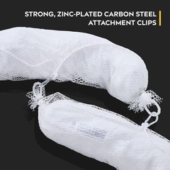 Oil Only Absorbent Boom 5″ x 10′ 4-Pack, Hydrophobic, Absorb Upto 11 gal. /Boom
