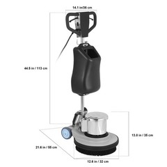 Industrial Floor Polisher Machine with (1 Tank + 2 Brushes +1 Pad Holder)
