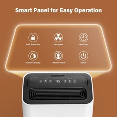 Fehom 4500 Sq. Ft Dehumidifier for Home Basements Bathroom Bedroom Continuous…