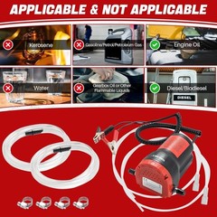 12V 60W Oil Change Pump Extractor, Oil/Diesel Fluid Pump Extractor Scavenge Suct